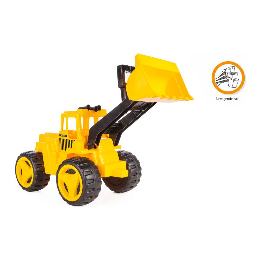 speelgoedgraafmachine 33 cm geel zwart