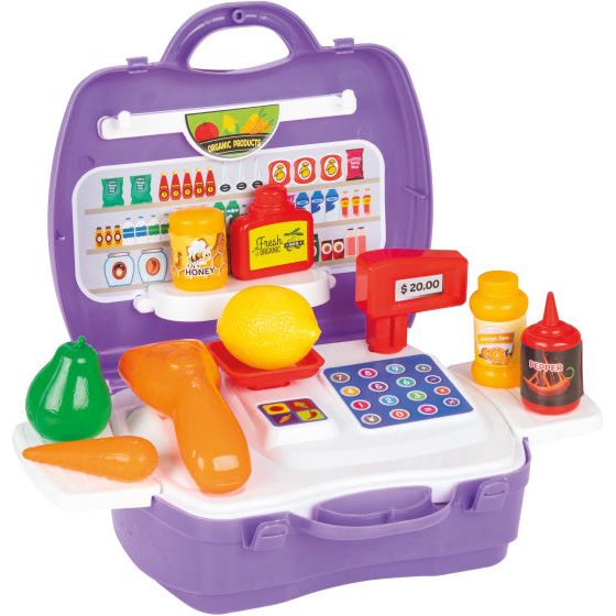 speelgoed supermarktset paars 25-delig