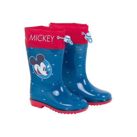 bottes de pluie Mickey Stars junior PVC bleu foncé rouge taille 30