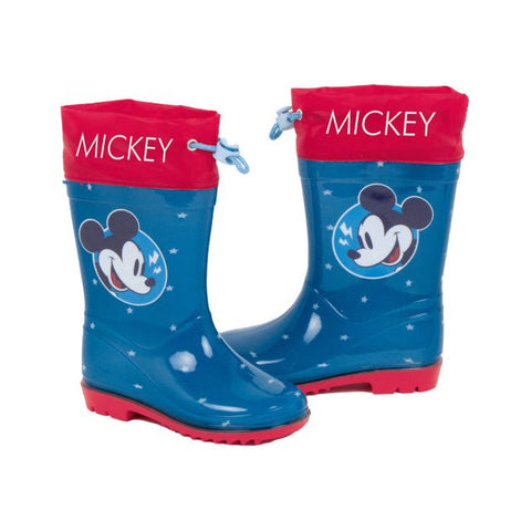 bottes de pluie Mickey Stars junior PVC bleu foncé rouge taille 30