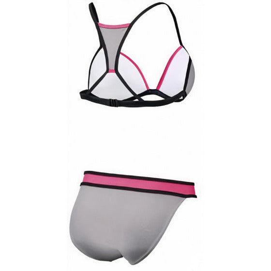 bikini B-cup dames polyamide grijs roze maat 34
