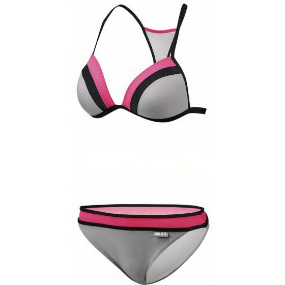 bikini B-cup dames polyamide grijs roze maat 34