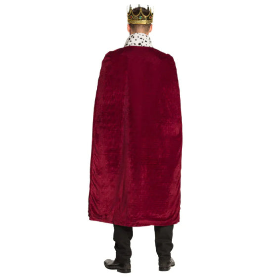 Majesteit Koningsmantel Heren 140 cm Bordeaux One Size