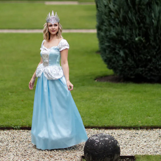 Prinses Maribel verkleedjurk dames blauw maat 40 42