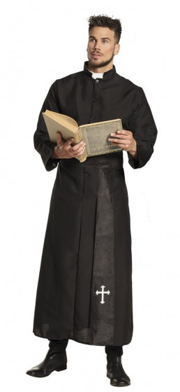 Holy Priest Kostuum Heren Zwart maat 50 52