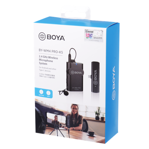 Micro-cravate Boya 2,4 GHz sans fil BY-WM4 Pro-K5 pour Android