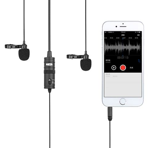 Boya Duo Lavalier Microphone BY-M1DM for Smartphone, DSLR, Camcorders and PC