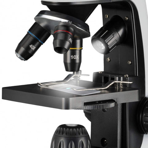 microscoop 40x-2000x junior 30 cm staal wit 8-delig