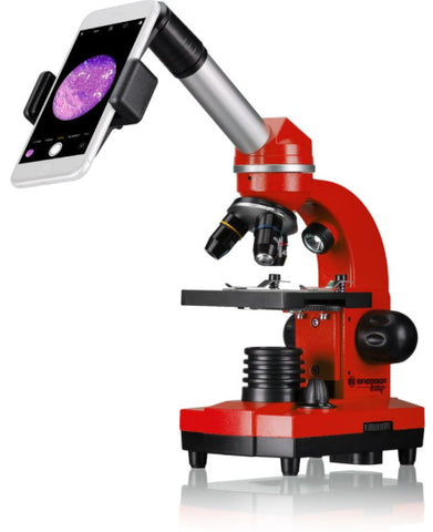 microscoop junior 29 cm staal rood 28-delig