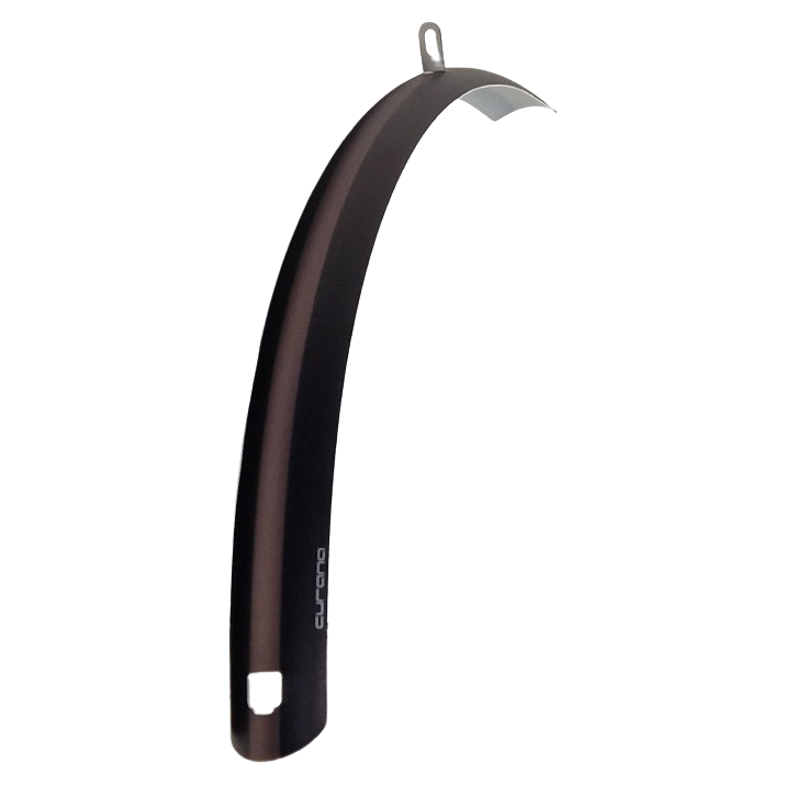 Curana voorspatbord 28 inch kunststof 46 mm mat zwart bruine bies