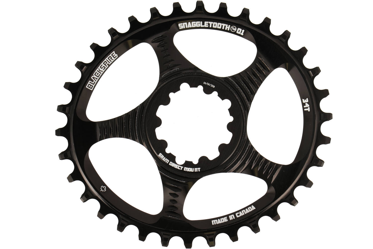 Blackspire - kettingblad snaggletooth ovaal sram spline 34 6mm offset