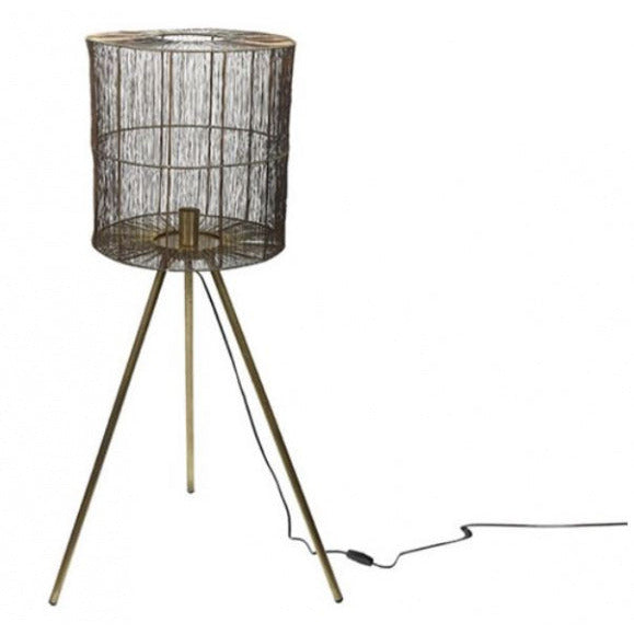 Duncan Staande Lamp 119 cm E27 Nikkel 25W Goud