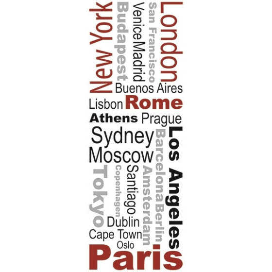 Stedenmuursticker 290 x 220 cm Vinyl Zwart 21-Delig