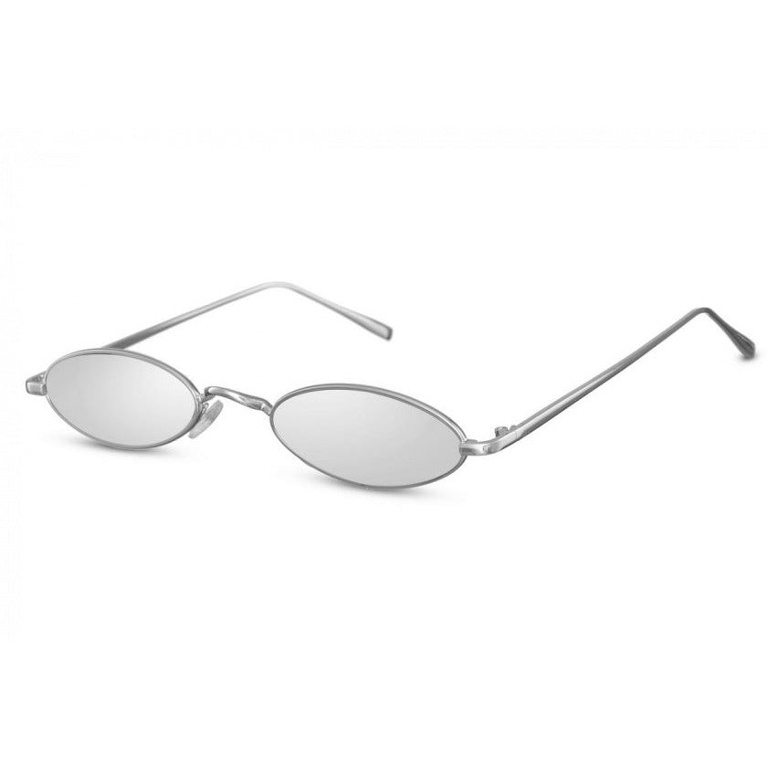 lunettes de soleil dames ovales sans monture chat. 3 argent argent