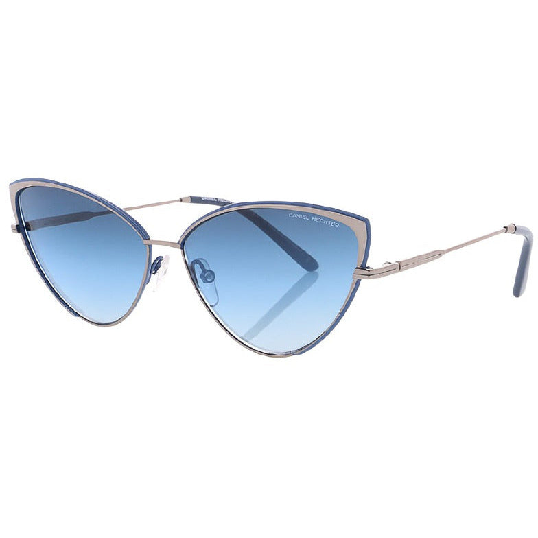 zonnebril DHS232 cat-eye cat. 3 staal glas blauw