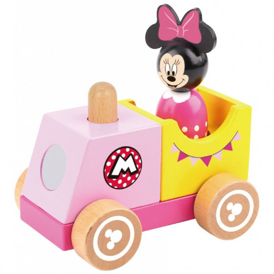 Minnie Mouse Houten Speelgoedtrein 18 maanden 2-delig