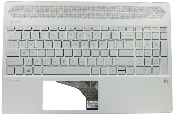 HP Laptop Toetsenbord Qwerty US + Top Cover, BLZilver