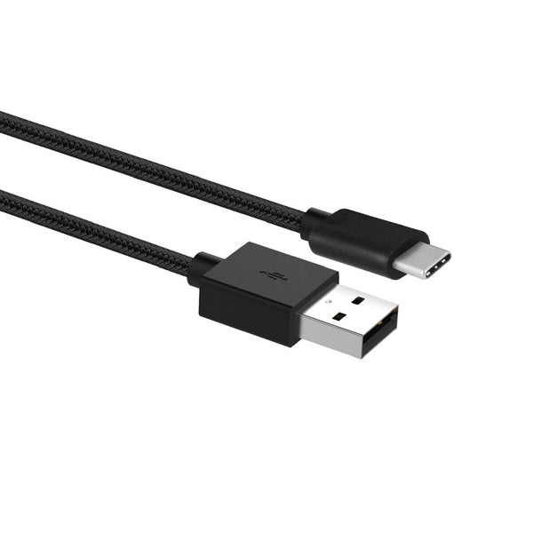 ACT USB-A male naar USB-C male laad en sync kabel 1m nylon