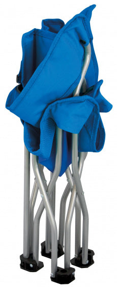 campingstoel Ardeche junior 34 x 27 cm staal blauw