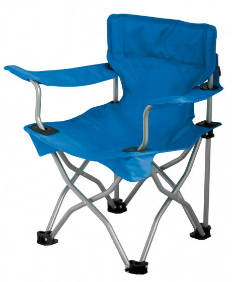 campingstoel Ardeche junior 34 x 27 cm staal blauw