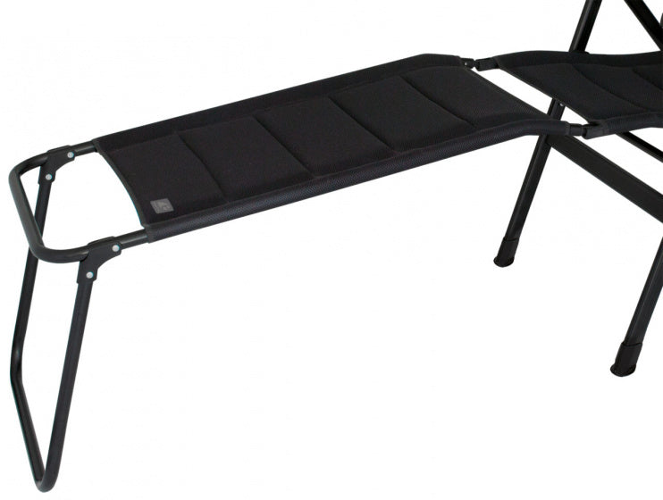 campingstoel Chateau 123 x 48 cm aluminium zwart