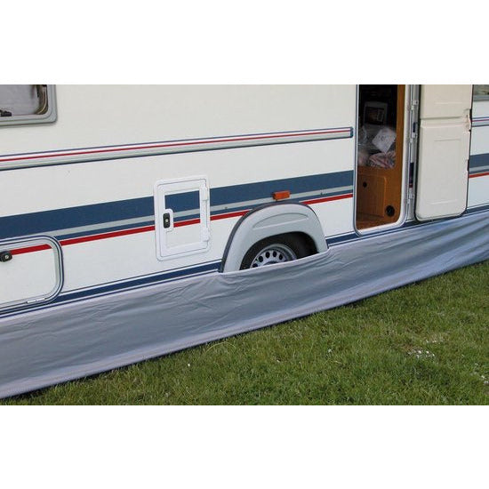 caravan tochtstrook 550 x 60 cm polyester grijs