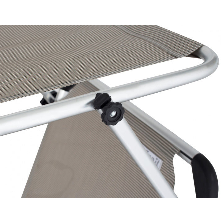 ligbed Pebble Beach 57 x 188 x 30 cm aluminium grijs