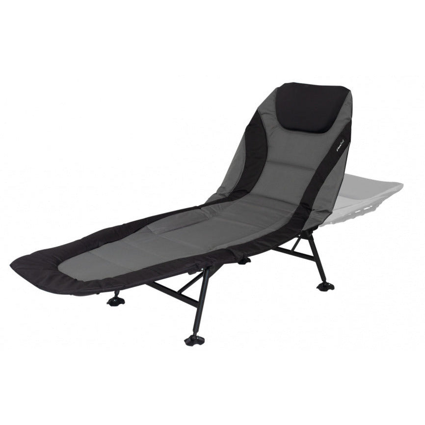 ligbed Royal 200 x 75 cm polyester antraciet zwart