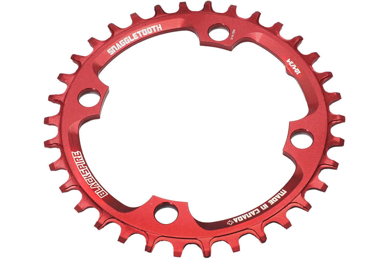 Blackspire - kettingblad snaggletooth 104 34 rood