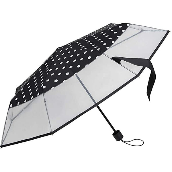 paraplu 24 x 90 cm polyester zwart transparant