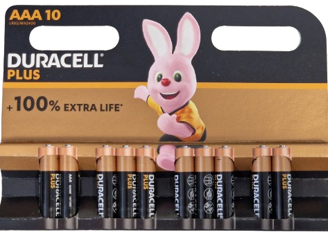 Duracell plus alkalische mini penlite lr03 aaa verpakking 10 stuks