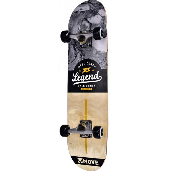 Legend skateboard 31 inch junior Abec 7 zwart grijs