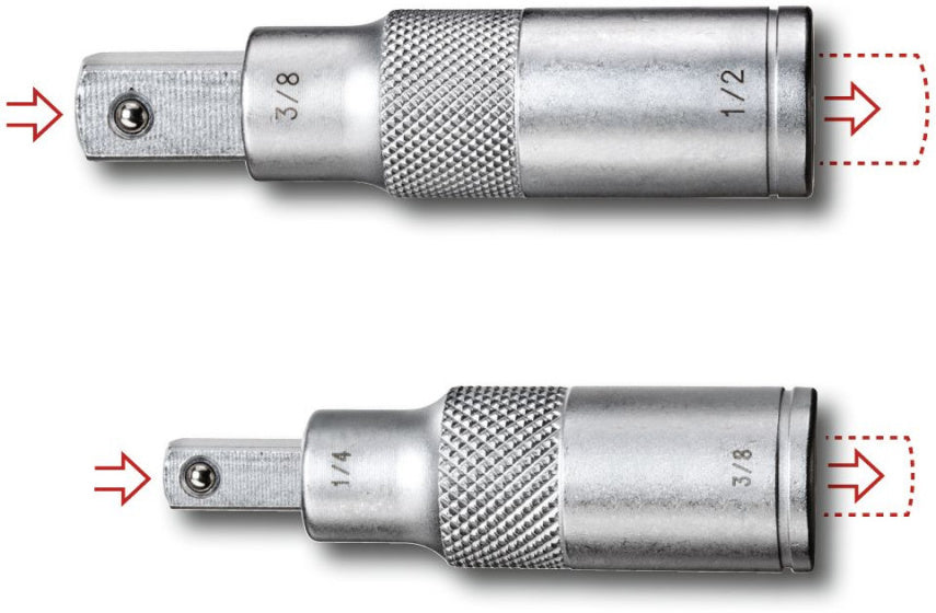 Adapter verlengstuk 6-in-2 Zilver 2-delig