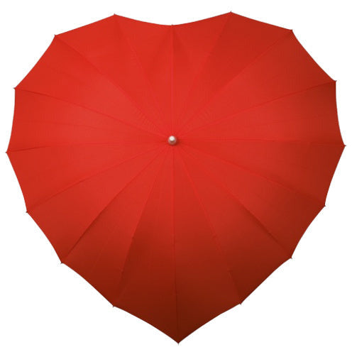 Hartvormige Paraplu met Handopening Ø 110 cm Rood