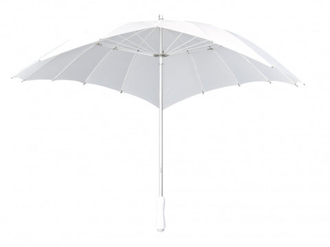 parapluie coeur 110 cm polyester blanc