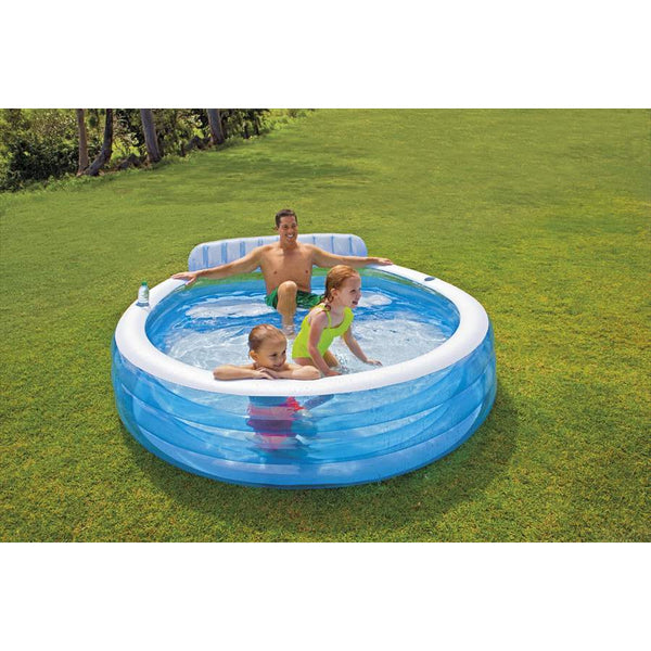Intex Opblaasbaar zwembad met bankje