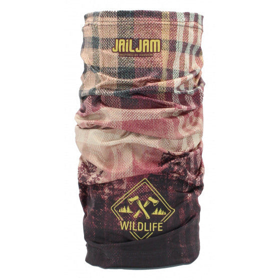 Jail jam Nekwarmer Tube polyester elastaan bordeaux maat one-size
