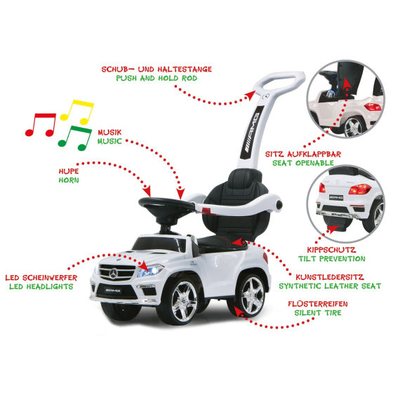 Mercedes GL 63 AMG loopauto 89 x 28,5 x 85 cm wit
