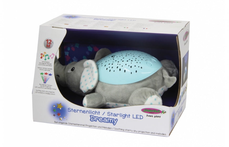 Dreamy Elephant nachtlamp led 32 cm grijs blauw