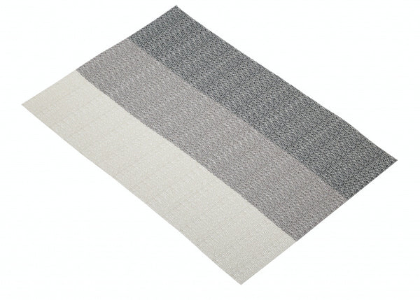 set de table 30 x 45 cm PVC polyester blanc gris
