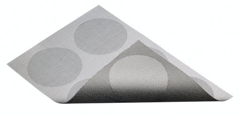 set de table 30 x 45 cm PVC polyester gris argent