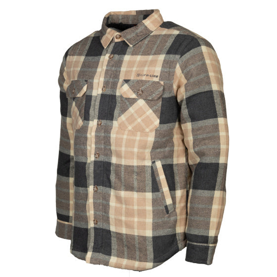 Jervis Padded Flannel Shirt heren beige maat XXL
