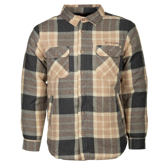 Jervis Padded Flannel Shirt heren beige maat M