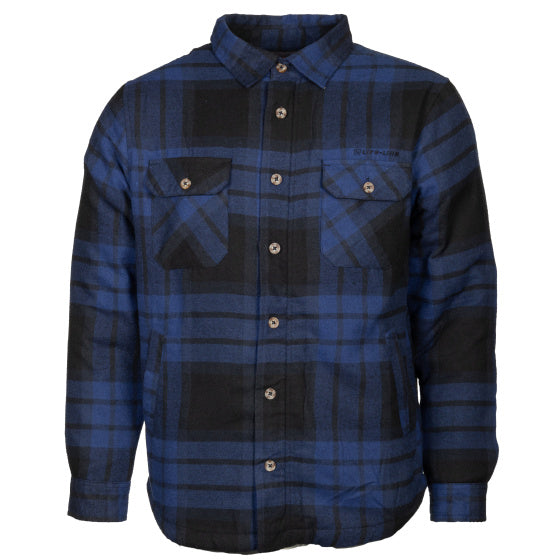 Life line Jervis Padded Flannel Shirt heren blauw zwart maat 4XL