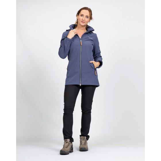 Kya softshell parka dames donkerblauw maat XXL
