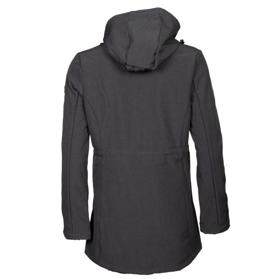 Kya softshell parka dames donkergrijs maat L