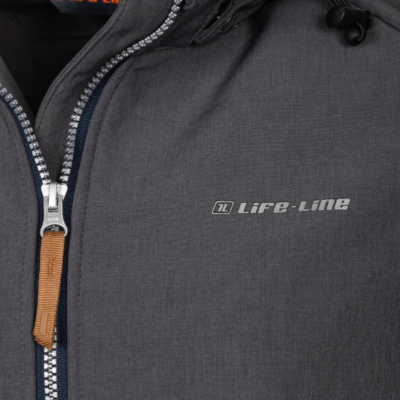 Kya softshell parka dames donkergrijs maat XL