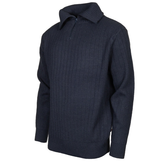 PL Kotterstrui heren gebreid halve rits blauw maat 4XL