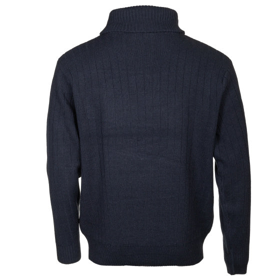 PL Kotterstrui heren gebreid halve rits blauw maat M