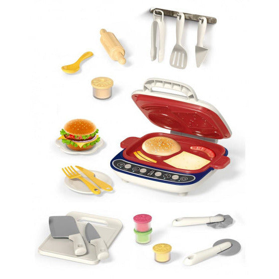 set de jeu teppanyaki junior blanc rouge 20 pièces